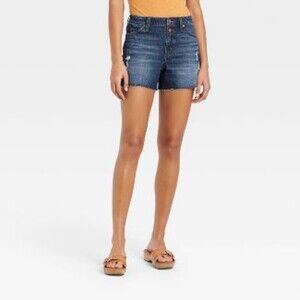 Vintage High-Rise Midi Jean Shorts Sz 8